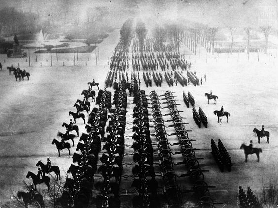 Parade Prussienne dans Paris, mars 1871