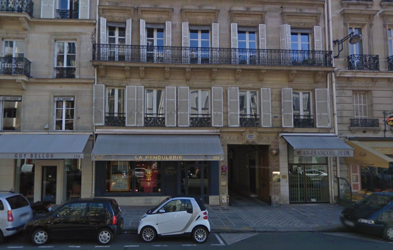 Le 134 de la rue du Faubourg-Saint-Honoré, Google Maps