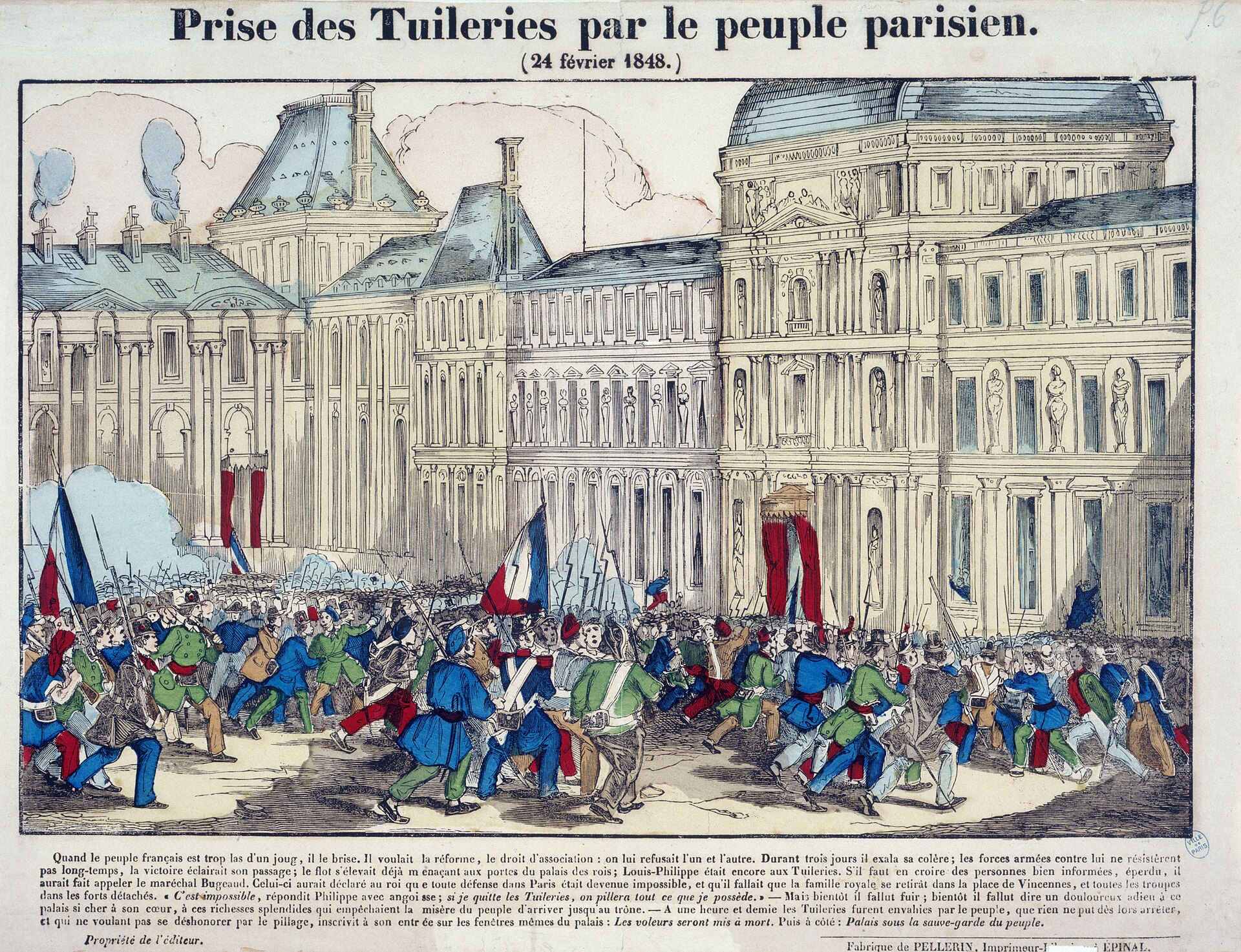 Prise des Tuileries, anonyme, 1848, Carnavalet