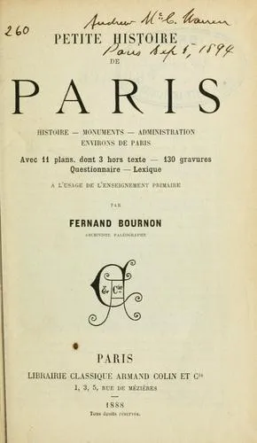 Couverture — Histoire de Paris