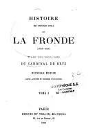 Couverture — Histoire des troubles civils de La Fronde