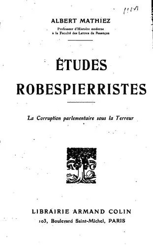Couverture — La Corruption parlementaire sous la Terreur
