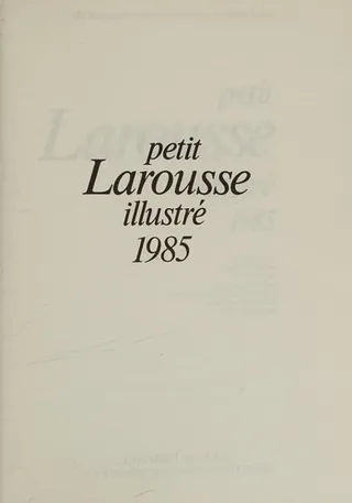 Couverture — Petit Larousse illustré