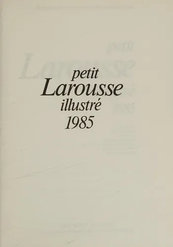 Couverture — Petit Larousse illustré