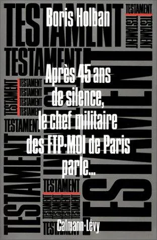 Couverture — Testament