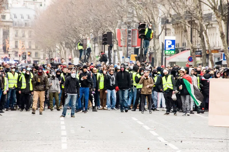 Manifestants de l'acte IV des Gilets jaunes, Paris, 8 décembre 2018