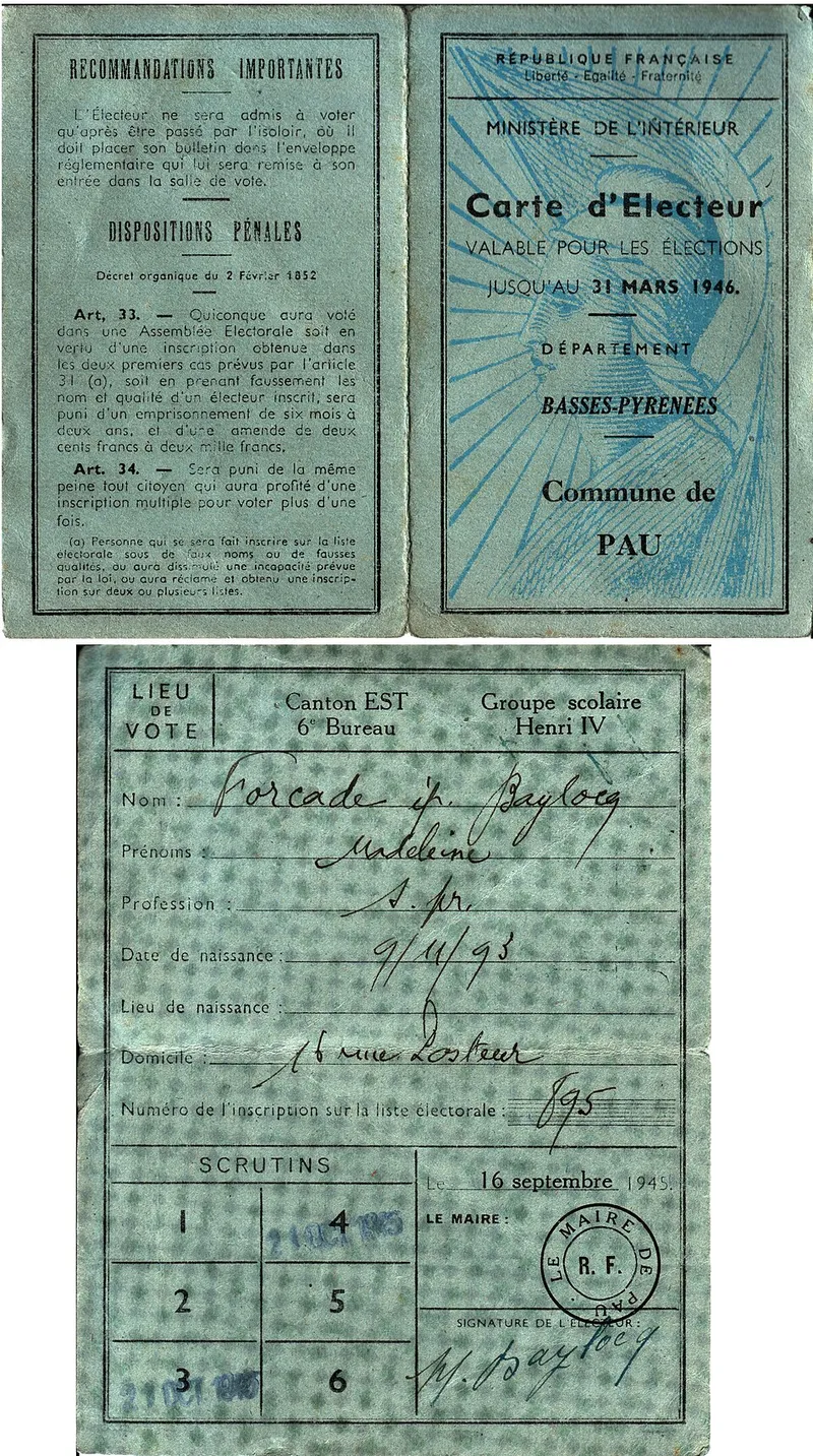L'ordonnance du 5 octobre 1944 confirme le droit de vote des femmes françaises