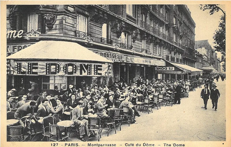 Le Café du Dôme au début du XXe siècle