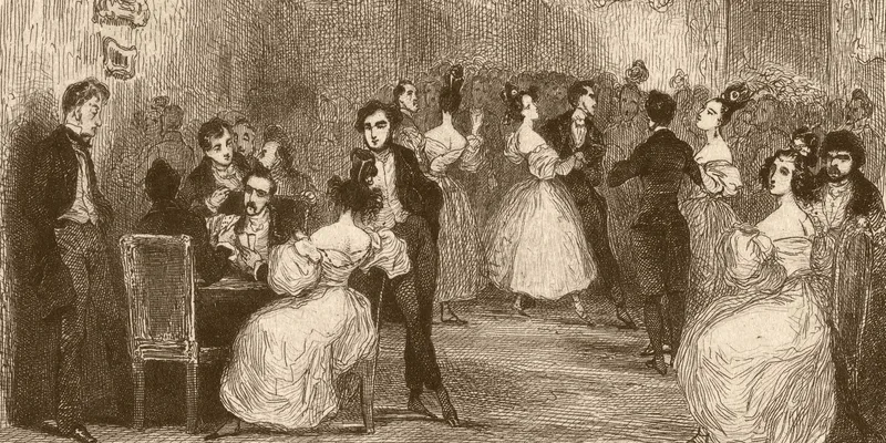 Le cénacle romantique, estampe, 1895 - BnF