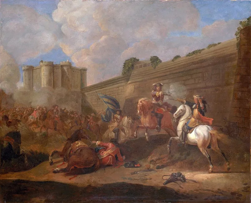 La duchesse Anne Marie Louise d'Orléans tire le canon de la Bastille