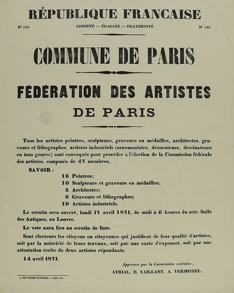 École de Médecine : quatre cents artistes se réunissent afin de créer la Fédération des artistes