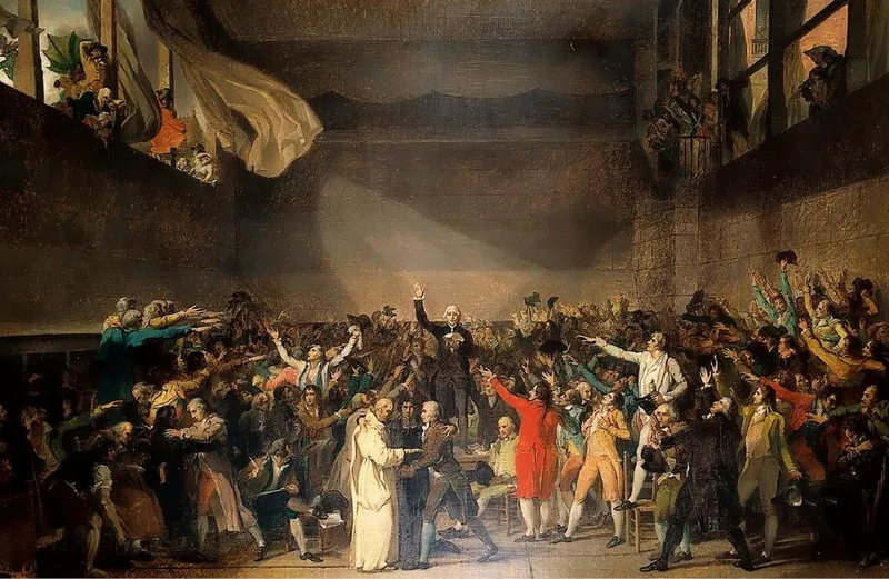 Le Serment du Jeu de paume, peint par David dans l’ancien couvent des Feuillants