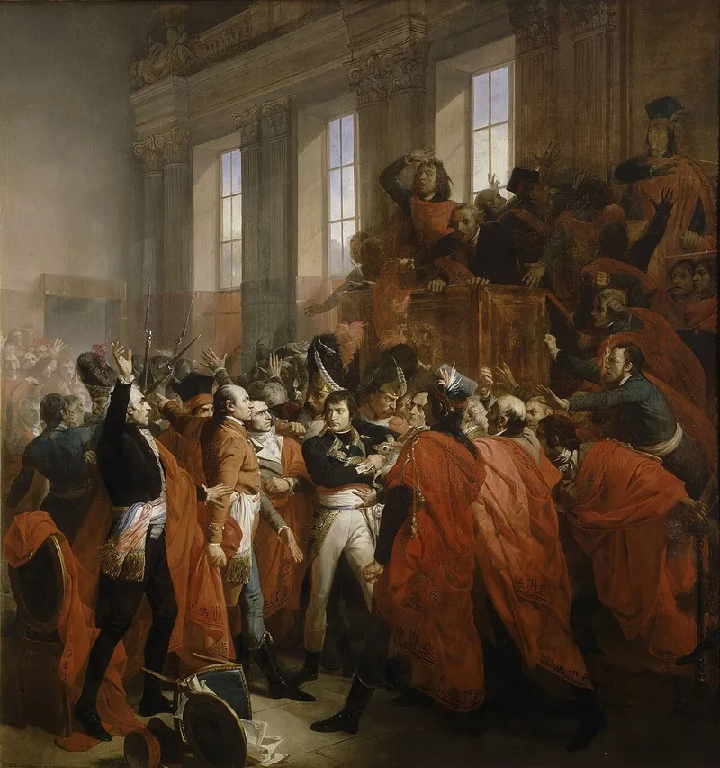 Les Jacobins chassés du Manège, fermés le 13 août, trois mois avant Brumaire