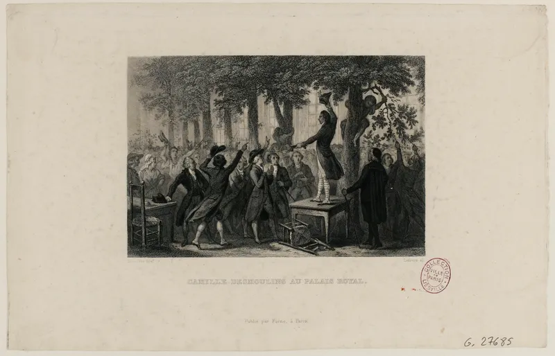 Discours de Camille Desmoulins : l'étincelle de insurrection aboutit à la prise de la Bastille