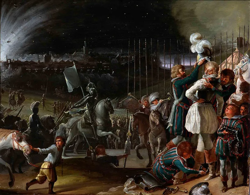 Dubourg est le seul à résister à l'entrée d'Henri IV dans Paris