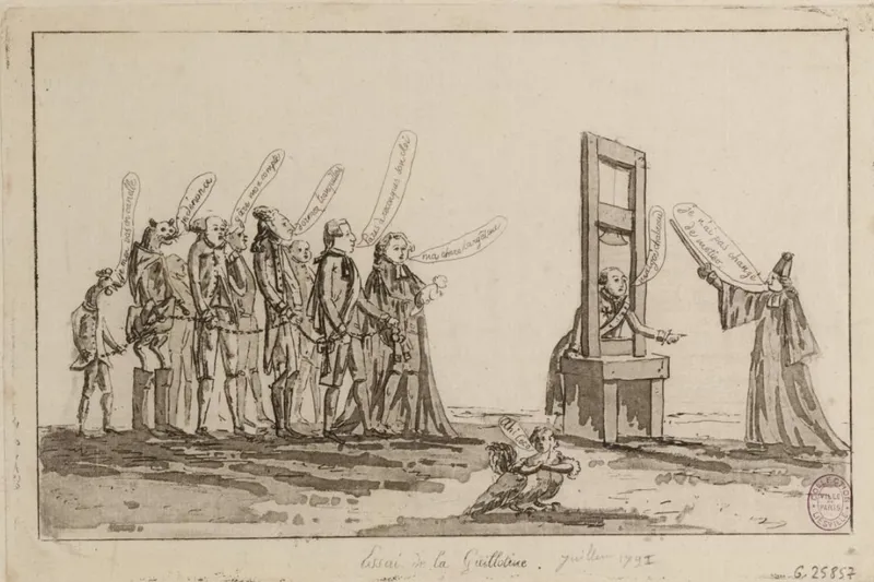Essais de la guillotine sur des cadavres