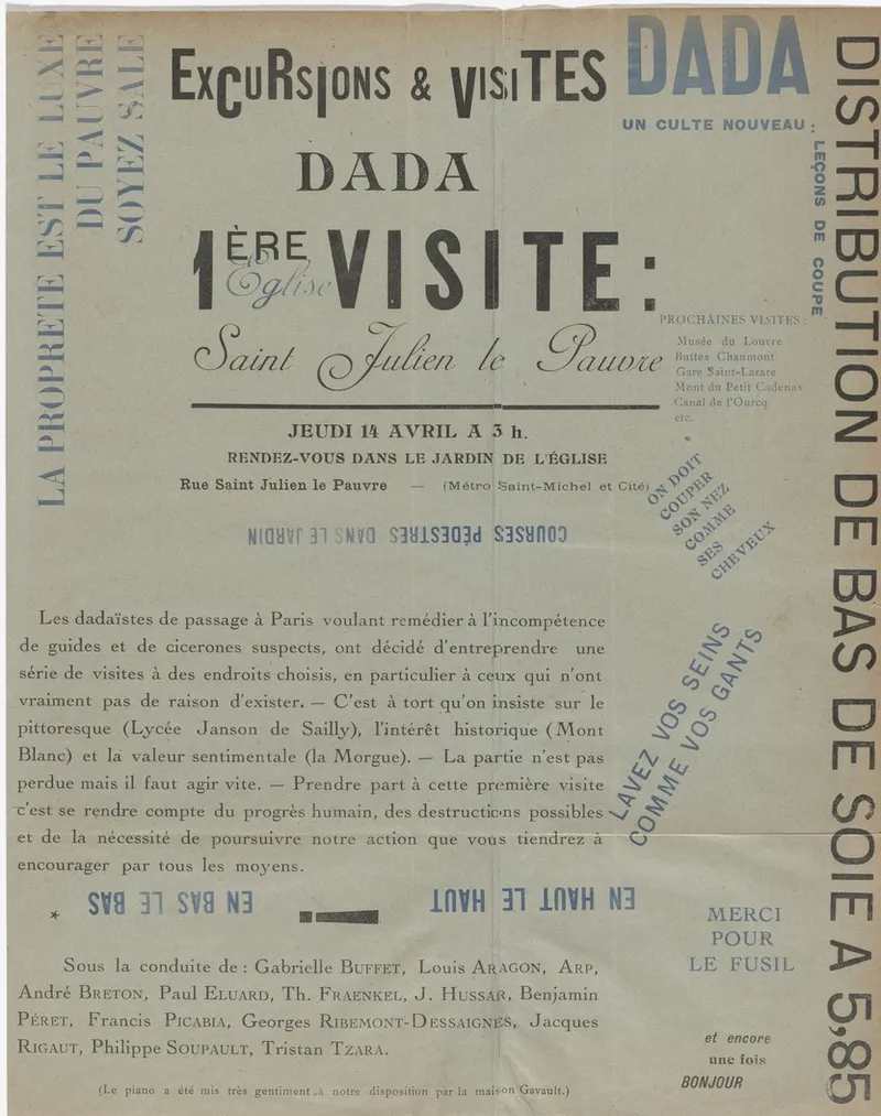 Excursion canular organisée par les Dadaïstes