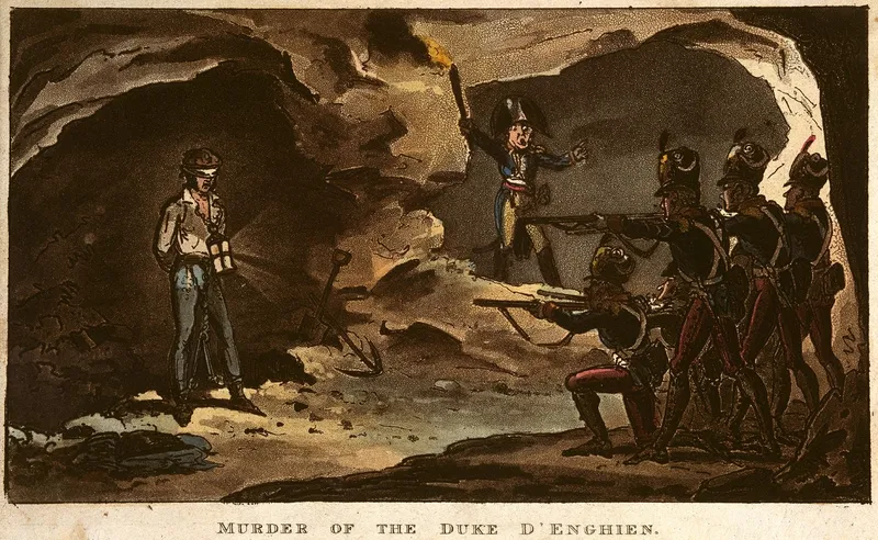 Exécution du duc d'Enghein, enlevé au-delà du Rhin par Napoléon et exécuté sur son ordre