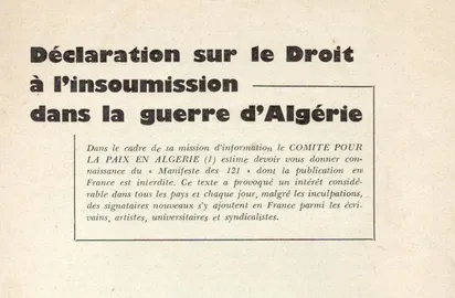 Le tribunal militaire condamne les "porteurs de valises" du réseau Jeanson qui aidaient le FLN algérien