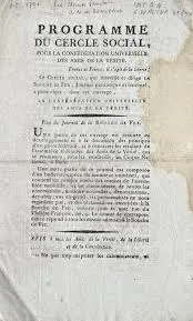 Fondation du Cercle social, mélange de club politique révolutionnaire, de loge maçonnique et de salon littéraire