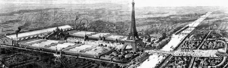 Les ouvriers du chantier de l'Exposition universelle de 1900 font grève au Champ de Mars