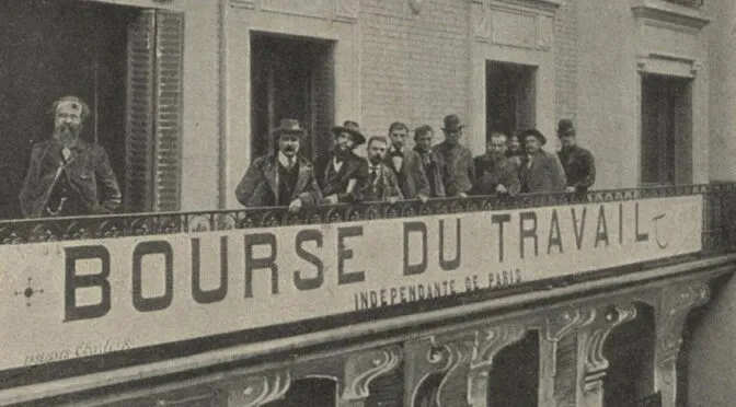 Inauguration de la Bourse du travail, tenue par les Possibilistes, majoritaires, rue Jean-Jacques Rousseau