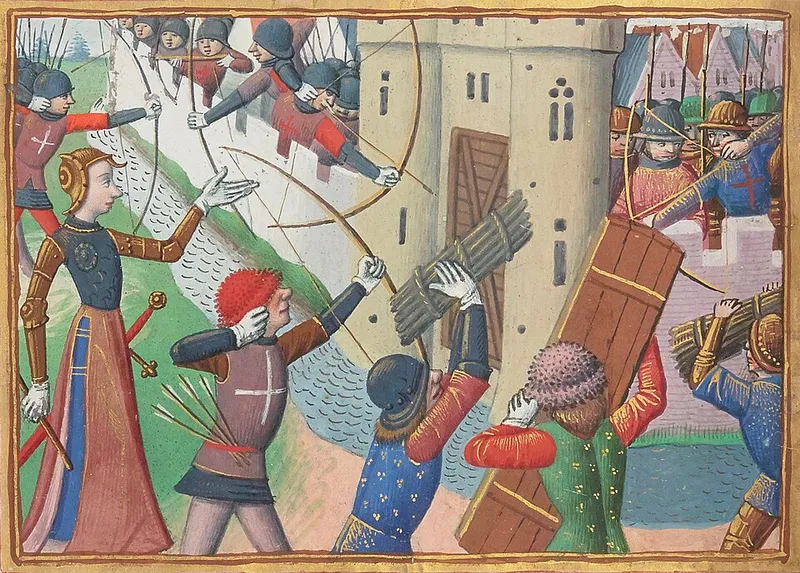 Jeanne d'Arc est blessée en assiégeant Paris lors de l'assaut donné à la porte St Honoré