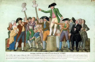 Au Palais-Royal, l'effigie de La Fayette brûle