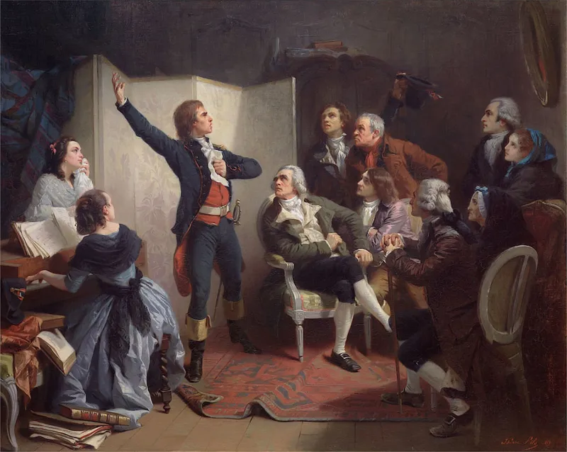 Les volontaires marseillais entrent dans Paris en chantant le futur hymne national ; la Marseillaise naît dans le faubourg Saint-Antoine