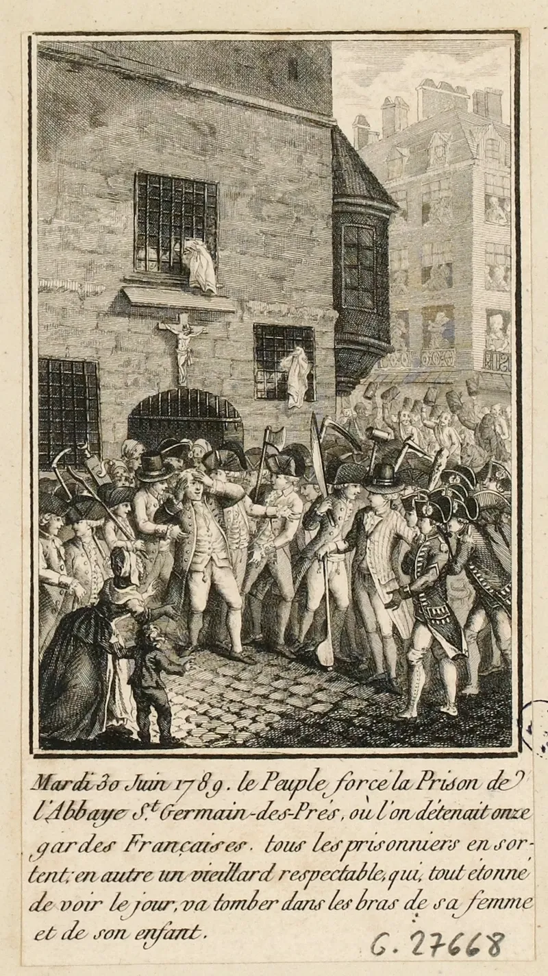 Avant la Bastille : libération de 11 gardes-françaises par le Peuple