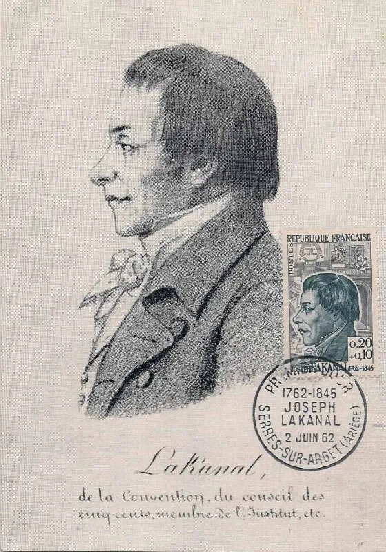 Mort de Lakanal, député Montagnard qui créa en 1795 les écoles centrales