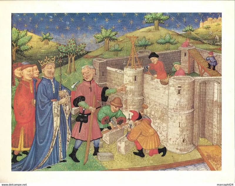Pose de la première pierre de la Bastille, d'abord une simple porte puis un petit bastion, par Hugues Aubriot qui y sera emprisonné pour impiété