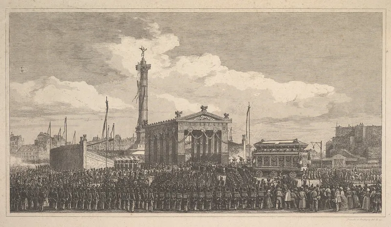 Louis-Philippe pose la première pierre de la Colonne de Juillet sur l'emplacement de la Bastille