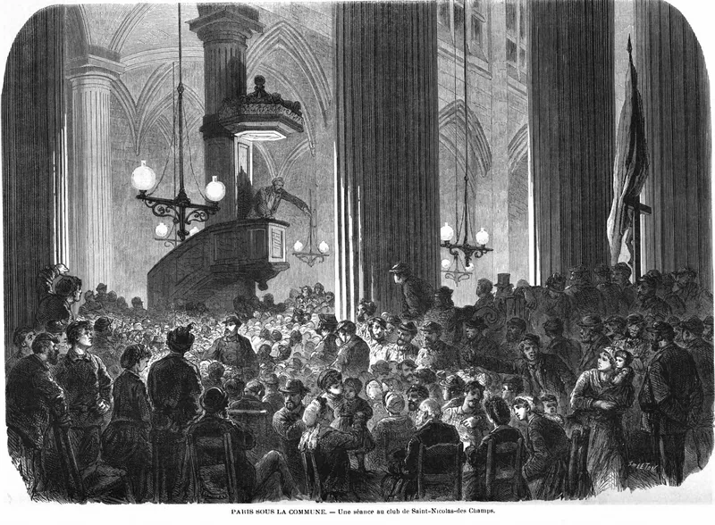 Première de 28 réunions politiques publiques à la fin du Second Empire