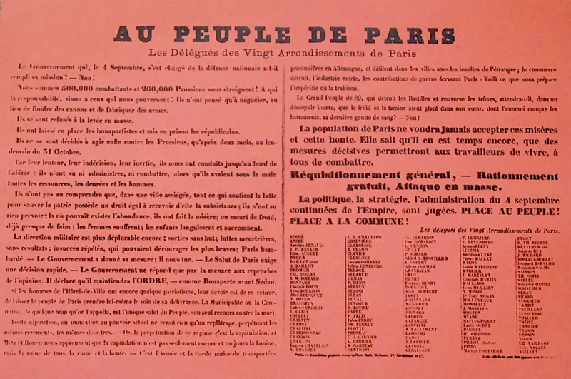 Publication de la première "Affiche Rouge", porteuse des revendications populaires, par l'AIT