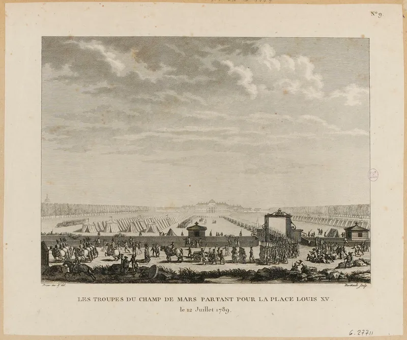 Le Champ de Mars sous les tentes : quand le roi cerna Paris de ses troupes