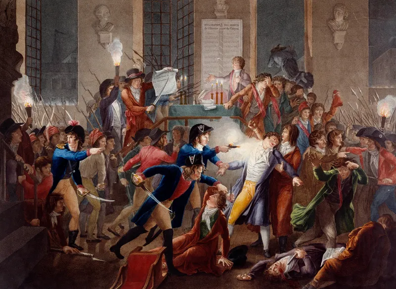 Robespierre, décrété d'arrestation par la Convention le 9 thermidor, est conduit au Comité de Sûreté générale
