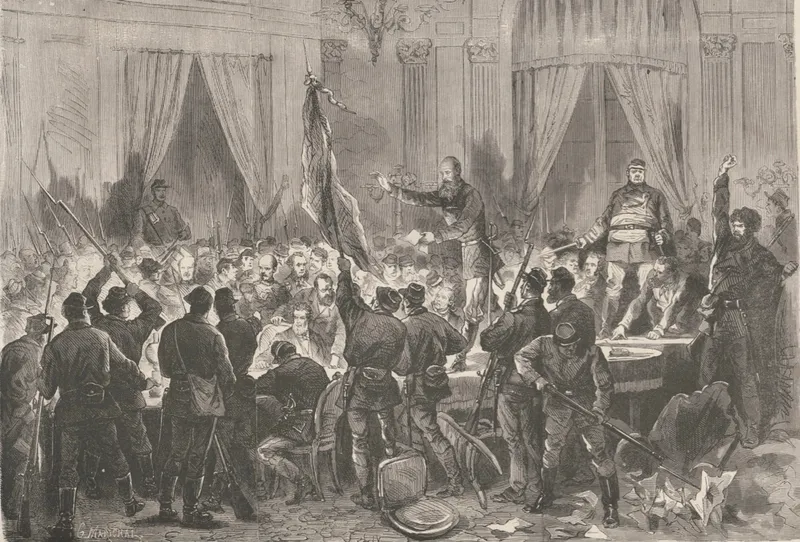 Tentative d'insurrection dirigée par Flourens ; elle se solda par un échec le 8 février et par l'arrestation de 300 émeutiers