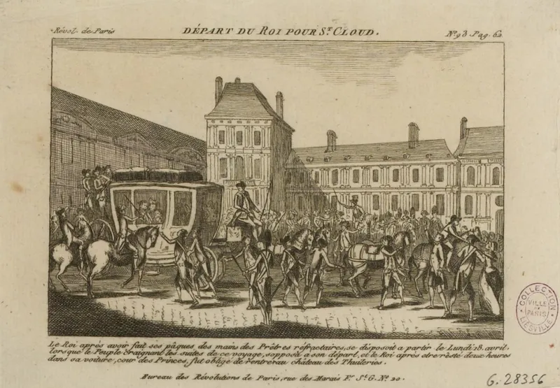 Place du Carrousel : le carrosse bloqué du roi