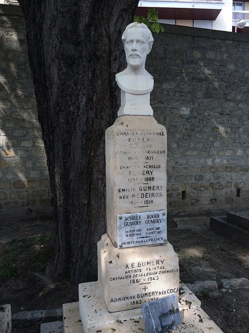 Photographie : la tombe d'Adolphe Gumery au cimetière de Montmartre