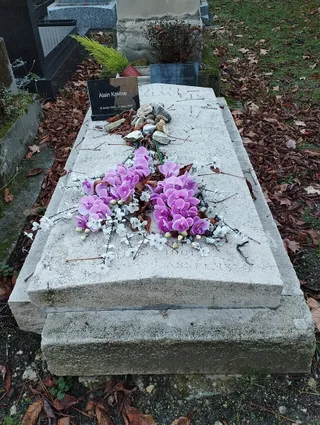 Photographie : la tombe d'Alain Krivine au cimetière des Batignolles