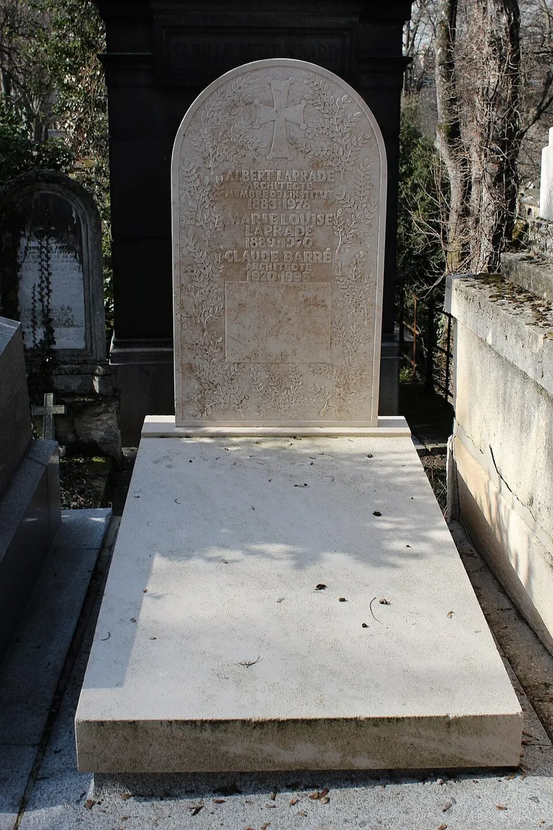 Photographie : la tombe d'Albert Laprade au cimetière du Père-Lachaise