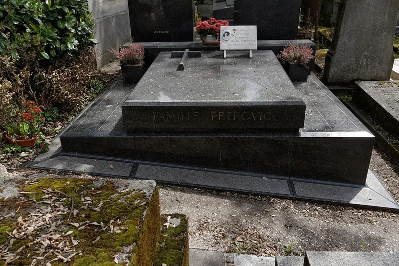 Photographie : la tombe d'Aleksandar Petrović au cimetière du Père-Lachaise