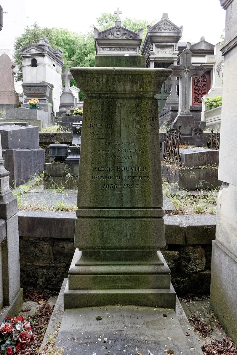 Photographie : la tombe d'Alexis Bouvier au cimetière du Père-Lachaise