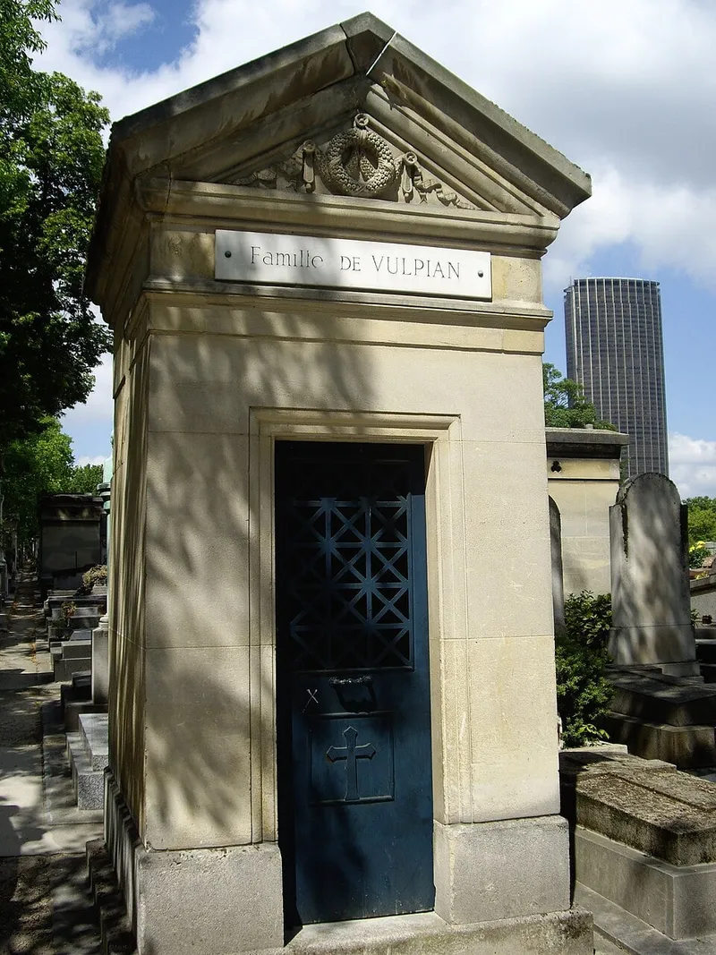 Photographie : la tombe d'Alfred Vulpian au cimetière du Montparnasse