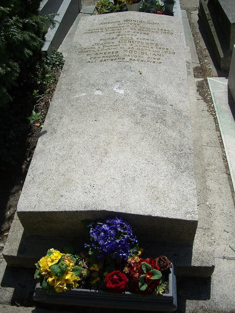 Photographie : la tombe d'Amedeo Modigliani au cimetière du Père-Lachaise