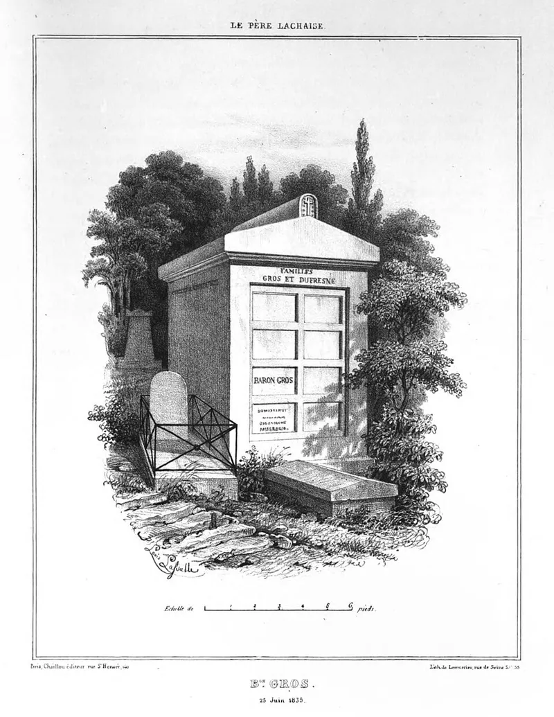 Photographie : la tombe d'Antoine-Jean Gros au cimetière du Père-Lachaise