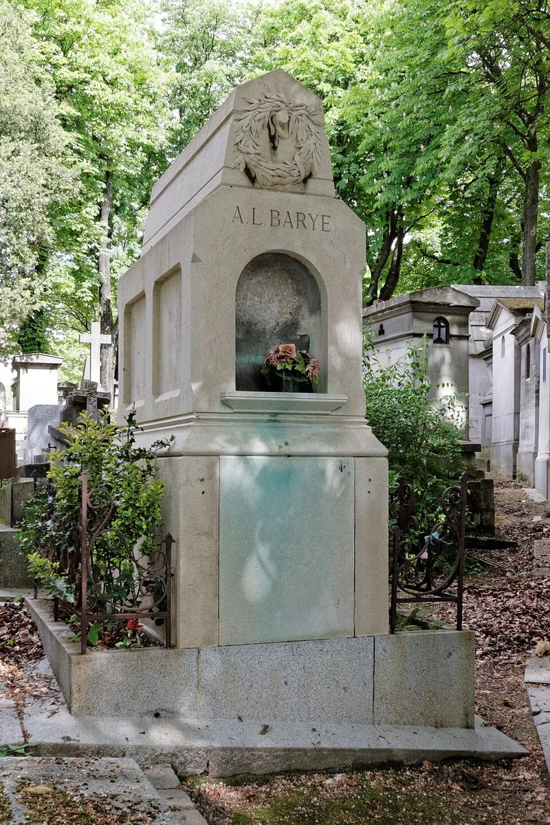 Photographie : la tombe d'Antoine-Louis Barye au cimetière du Père-Lachaise