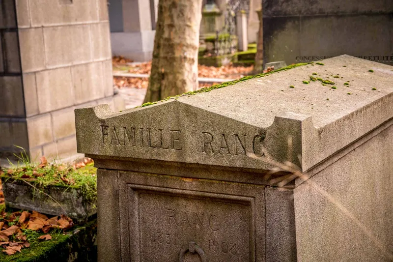 Photographie : la tombe gravée « Famille Ranc »