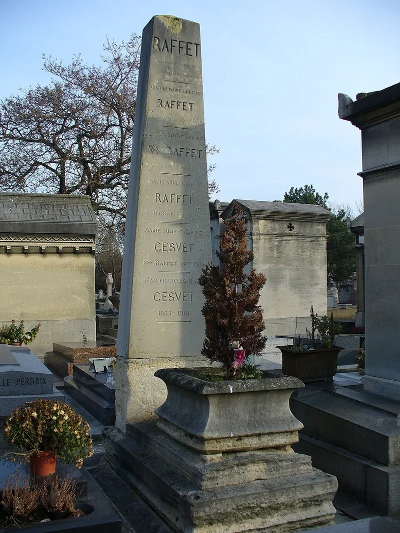 Photographie : la tombe d'Auguste Raffet au cimetière du Montparnasse